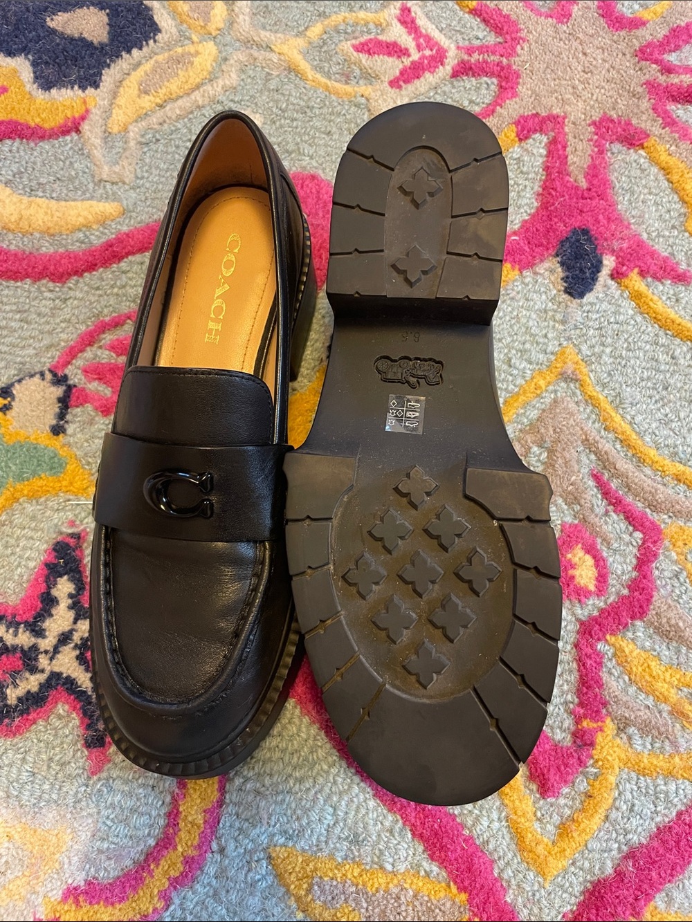 COACH Women's Leah Platform Loafers - Picture 11 of 12
